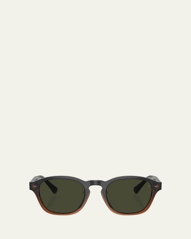 Polarized Vintage-Style Acetate Round Sunglasses